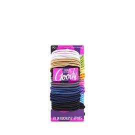GOODY Ouchless Elastics Value Pack, Neutral & Neon, 70 Count