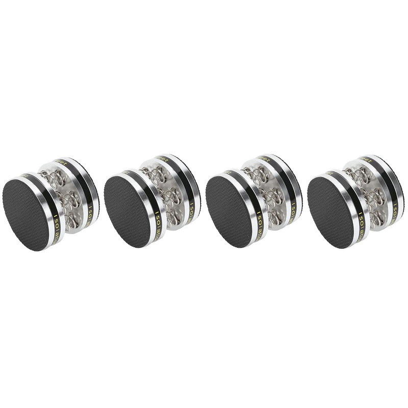 4PCS Aluminum Spring Speakers Spikes Isolation Stand Feet Pad Shockproof