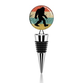 Bigfoot Retro Sasquatch Wine Stoppers Cute Wine Outlet Cap Reusable Wine Saver Beverage Bottle Stoppers