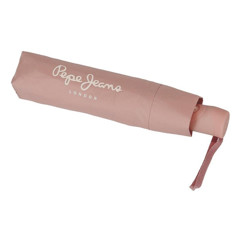 Pepe Jeans Macy Folding Umbrella Polyester with Aluminium Stick Pink