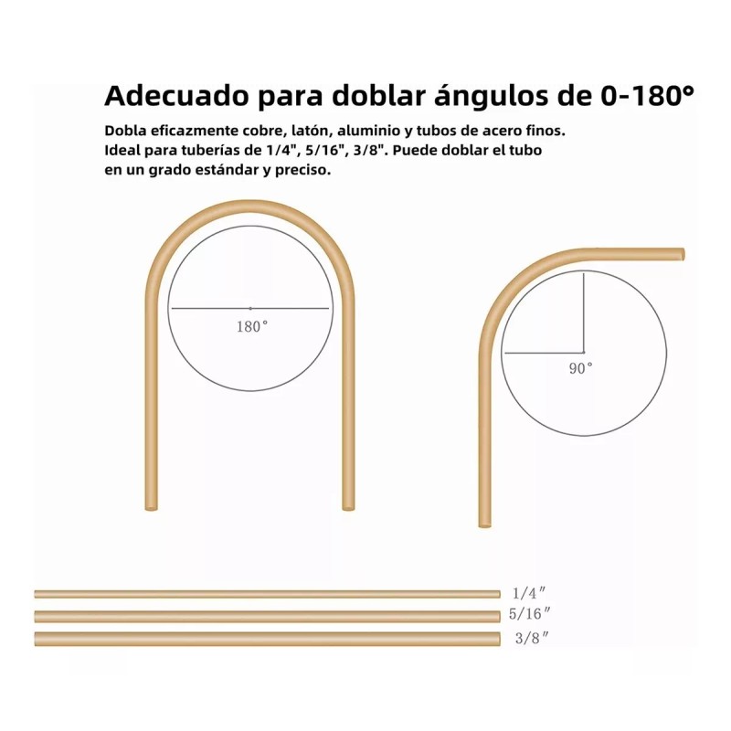 Dobladora De Tubos Cobre Aluminio 6/8/10mm+3 Destornillador