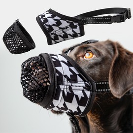 TUISKUSA Adjustable Breathable Dog Muzzle,Soft Dog Muzzles for Small Medium Large Dogs, Soft Air Mesh Dog Muzzle for Barking, Biting, and Chewing Prevention (S, Kilobirdie)