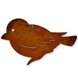 Rostikal Rust Decorative Bird 10 x 15 cm Hanging Decoration Window Garden Decoration Vintage