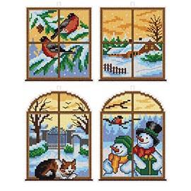 Cross Stitch Kit Christmas with plastic canvas art. 7664