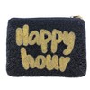 happymaker - Clutch schwarz und gold, kleine Handtasche Damen für
