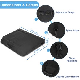 ELONN Wrangler Hard Top Freedom Panel Storage Bag， Hardtop Roof Panel Storage Case for Jeep Wrangler JK JL 2/4Dr 2007-2024，Dual Compartment Bag with Soft Inner Flaps