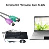 HuaLiSiJi PS2 to USB Adapter Keyboard Mouse Adapter, PS2 to
