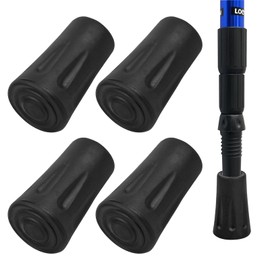 Pack of 4 Nordic Walking Poles Rubber Buffers, 2 Pairs of Walking Poles, Rubber Buffers, Replacement Rubber Buffer 12 mm