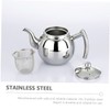 COLLBATH Stainless Steel Teapot with Strainer Compact Tea Kettle for