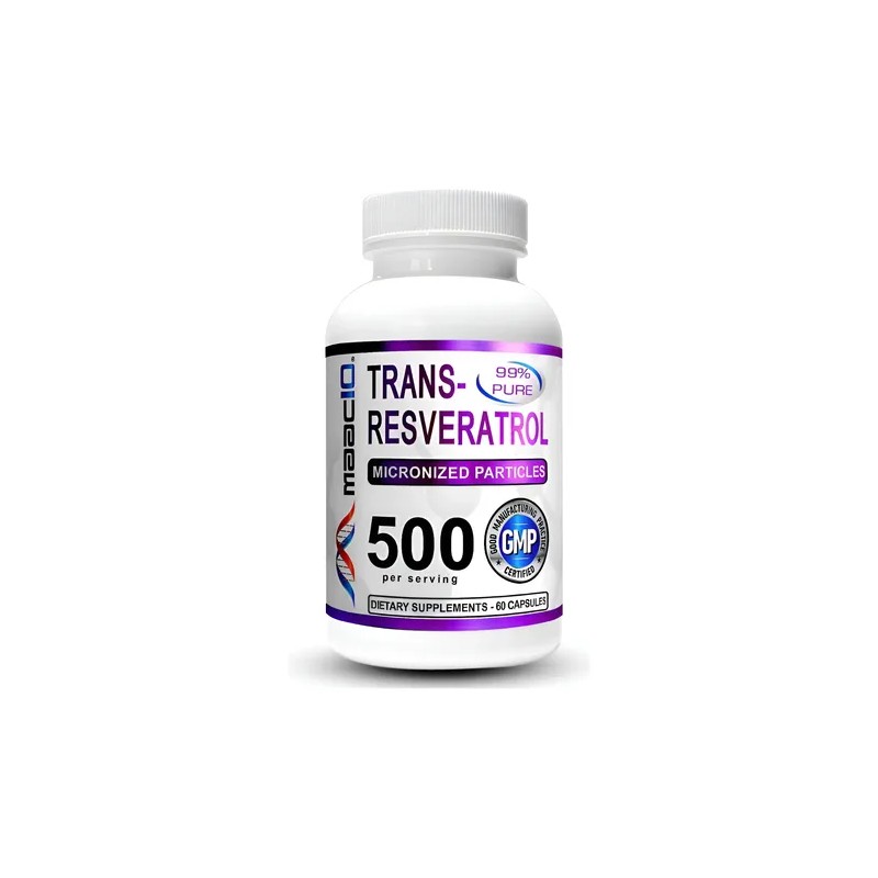 Trans- Resveratrol De 500 Mg 99 Puro Bioperina (60 Caps.)