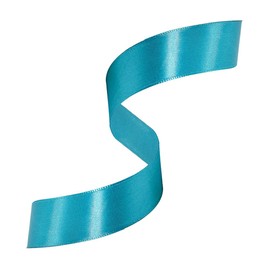 Turquoise Blue Satin Ribbon 1 Inches x 25 Yards, Solid Color Fabric Ribbon for Gift Wrapping, Crafts, Hair Bows Making, Wreath, Wedding Party Decoration and Sewing Projects