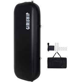 GIRISHIP Heavy Duty Inflatable Boat Bumpers, Rectangle Boat Fenders for Docking, Drop Stitch PVC Dock Bumpers with Mooring Ropes for Yacht/Fishing Boat/Pontoon Boat, 60"x 23" x 8"