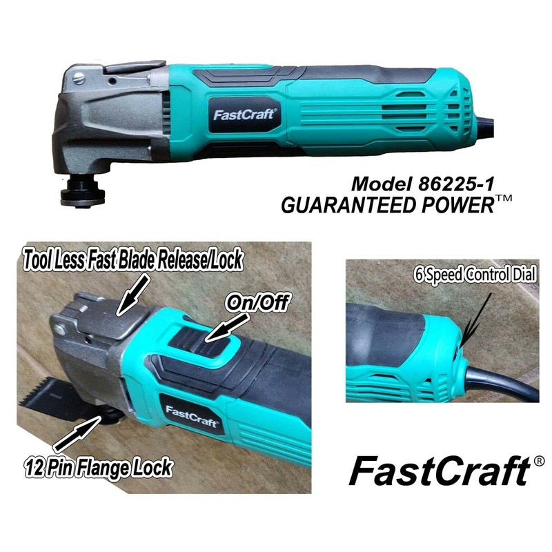 FastCraft Multi Tool + 3pc Saw Blades - Model 86225-1