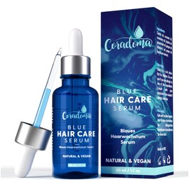 Blue Hair Serum Anti Hair Loss Serum for Women and Men Accelerate Hair Growth Oil - Coradoma Blue Serum on Natural Base