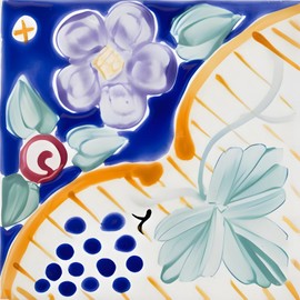 Casablanca Market MT035 Mediterranean Ceramic Florence Decorative Tile, Blue