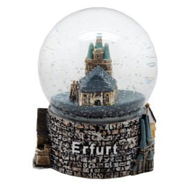 Souvenir Schneekugel Erfurt Dom 65mm - Andenken Deutschland - Schüttelkugel Mitbringsel Reise | Luftblase | 30028x