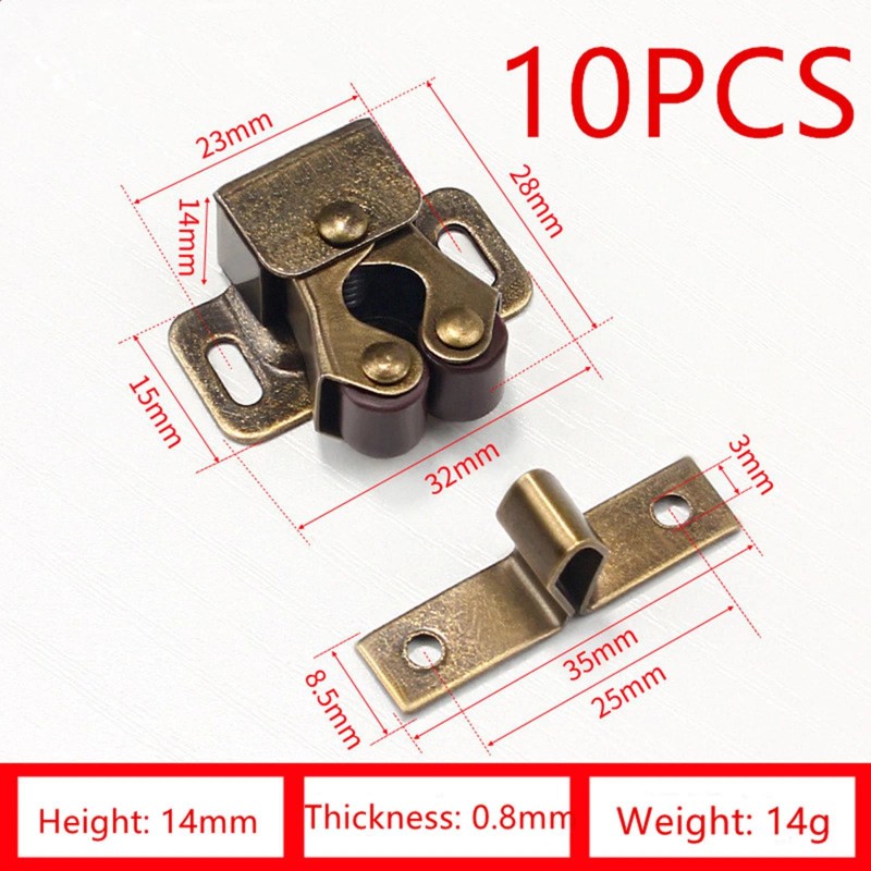 Unbranded 10Pcs Cabinet Catches Cupboard Stop Closer For Wardrobe Hardware