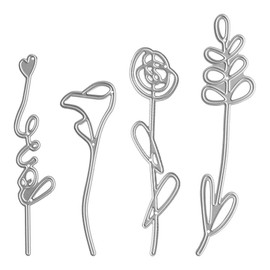 Metal Flowers and Plants Love Cutting Dies,Flowering Straw Heart Die Cuts Embossing Stencils Template Mould for Card Scrapbooking and DIY Craft Album Paper Card Decor