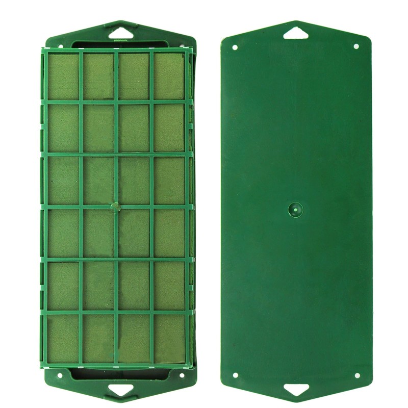 Lyellfe 2 Pieces Floral Foam Cage, Rectangular Flower Foam Holder,