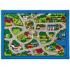 Kids/Baby Room/Daycare/Classroom/Playroom Area Rug Racing and Toys City Roads Map