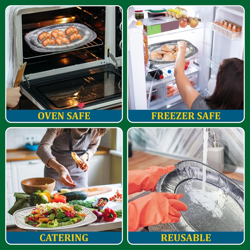 M1SS (Pack of 100)- Large Aluminium Foil Tray Food Container