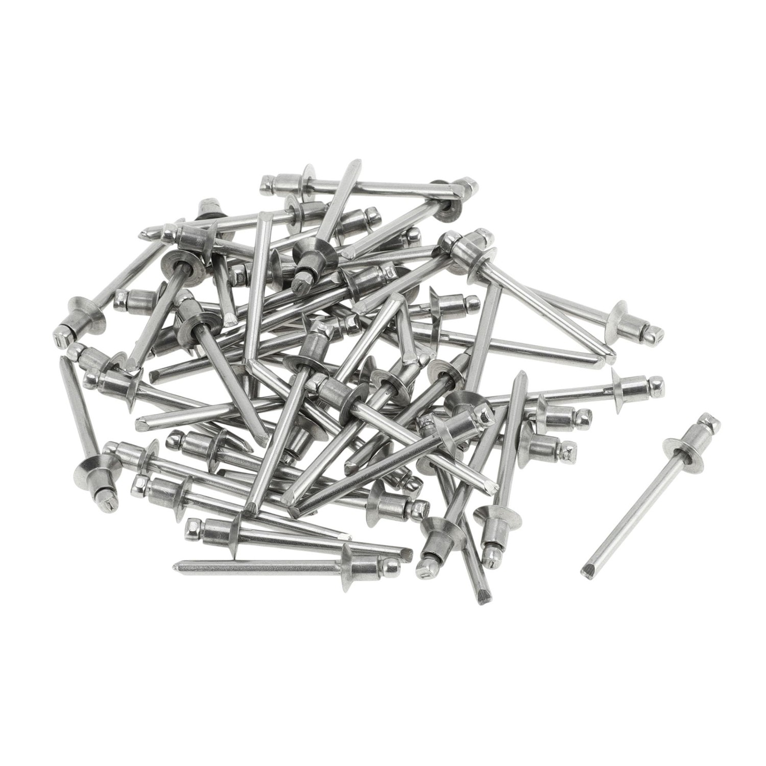 RATCHROLL 50 Pcs Open End Large Flange Blind Rivets 4.8mm Grip Diameter ...