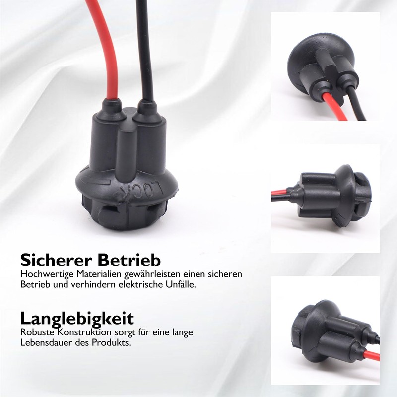 HISports 4pcs T10 194 921 Rubber Lamp Holder Rubber Socket