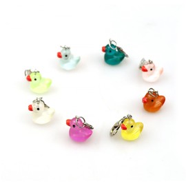 welsoon Glow-in-the-Dark Duck Zipper Pull Charms (8 Pack) - Cute Bag Accessories for Purses, Backpacks, Jackets - Unique Gifts for Women, Mothers Day, Christmas Stocking Stuffers