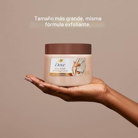 Dove Exfoliante corporal de azúcar morena y mantequilla de coco exfolia y nutre profundamente para una piel suave y radiante, 15 onzas