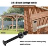 CNQLIS Carriage Bolt Kit, 3/8 x3-1/2 Inch Black Rustproof Carriage