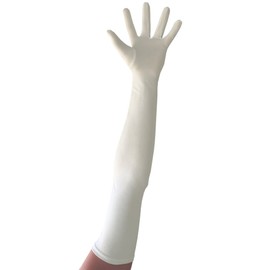 Seeksmile Classic Adult Size 22" Length Spandex Gloves Above Elbow Cosplay Costume Glove (Free Size, White)