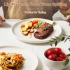 Jassceram 10.5 Inch White Dinner Plates Set of 6, Ceramic