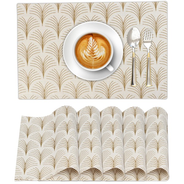 Ruvanti Placemats 100% Cotton 13 x 19 Inch, Dining Table
