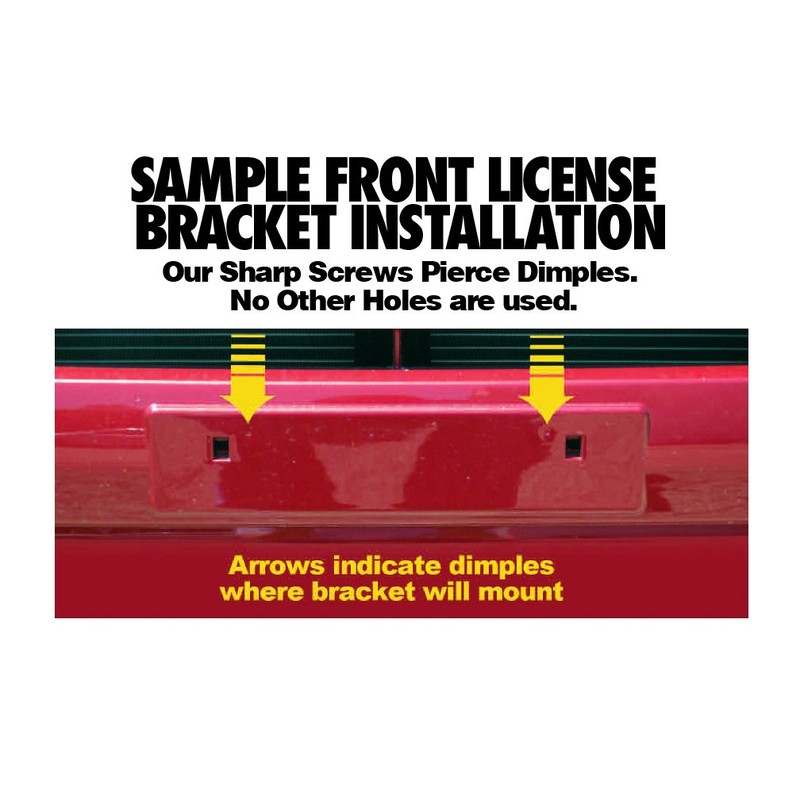C&C Car Worx FO-22-FP-W Front License Plate Frame Bracket Mount