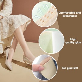 JUGUTA 8 Stück Fersenpolster, Fersenschutz, Dicke Einlagen Und Füllungen Für Zu Große Schuhe,Fersenkissen Für Schuhe, Selbstklebende Fersenhalter Gegen Blasen & Reibung (Beige)