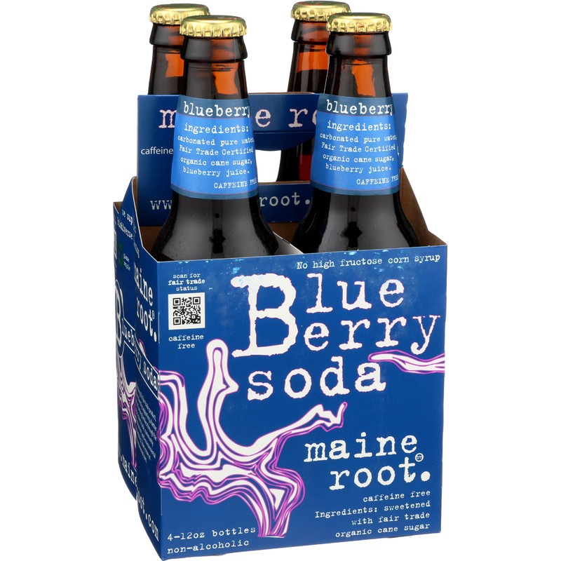 Maine Root Soda Blueberry, 48 fl oz, 4 ct
