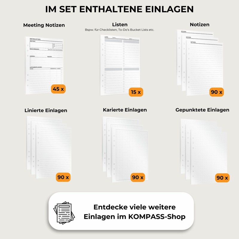 Refillable DIN A5 Ring Binder Planner for More Focus &