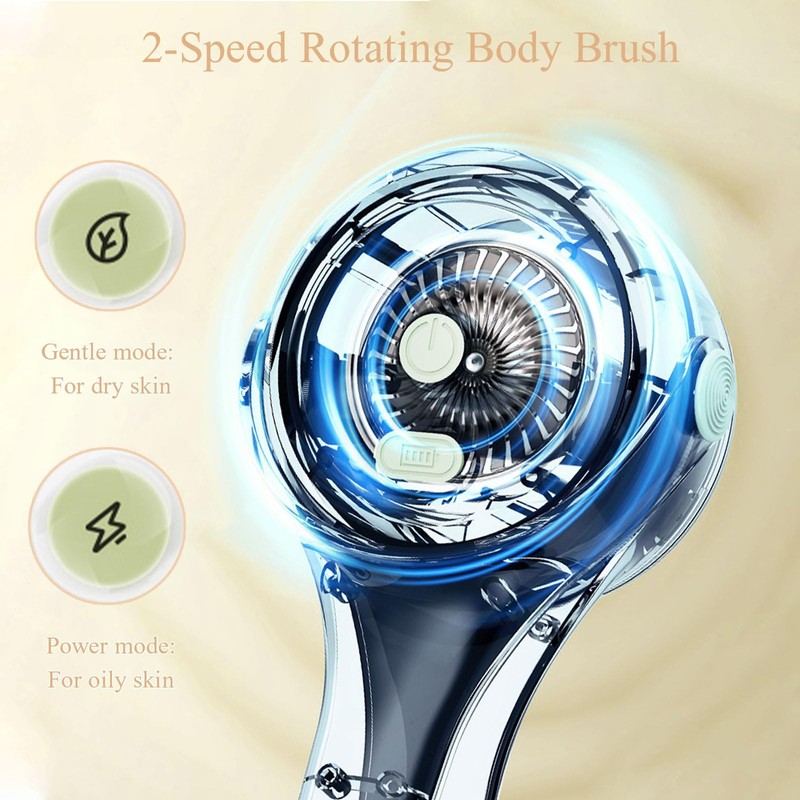 Electric Body Brush, 4 in 1 Back Scrubber for Shower,