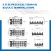 CGELE 6 Sets Terminal Blocks, 6Pcs 4/5/6 Positions 600V 25A