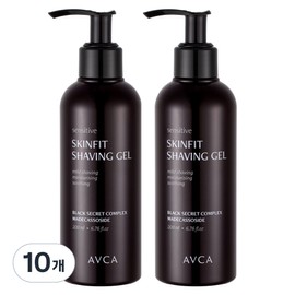 Abka Sensitive Skin Fit Shaving Gel, 10 pieces, 200ml / 아브카 센서티브 스킨핏 쉐이빙 젤, 10개, 200ml
