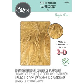 Sizzix 3-D Textured Impressions Embossing Folder 664504 Fallen Leaves by Georgie Evans, one Size