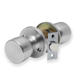 XFORT Tulip Passage Knob Set Satin Chrome, Door Knob for Internal Wooden Doors