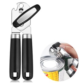 FEISHIONG Can Opener Manual,Handheld Can Openers with Big Effort-Saving Knob,Manual Can Openers No Sharp Edges for Seniors, Easy Can Opener for Arthritis Hands