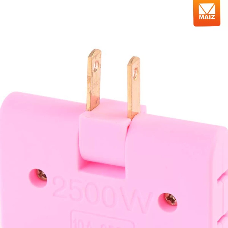 Maíz 3pz Adaptador Enchufe Bisagra Multicontacto Giratorio 180°