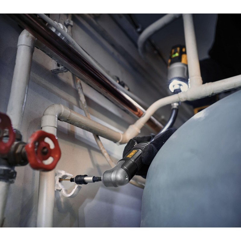 DEWALT FLEXTORQ Right Angle Drill Adapter, 2-in-1 Attachment for Impact