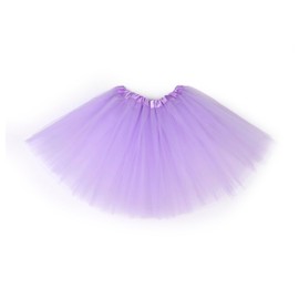 Fepdiu Girls Tutu Skirt 3 Layers Tulle Toddler Ballet Skirts Girls Tulle Tutu Dance Fit Most 3-10 yrs for Dance Party Costume (Light Purple)