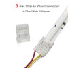 Biantie La 3-Pin 12mm LED Strip Connector, Solderless Clip for