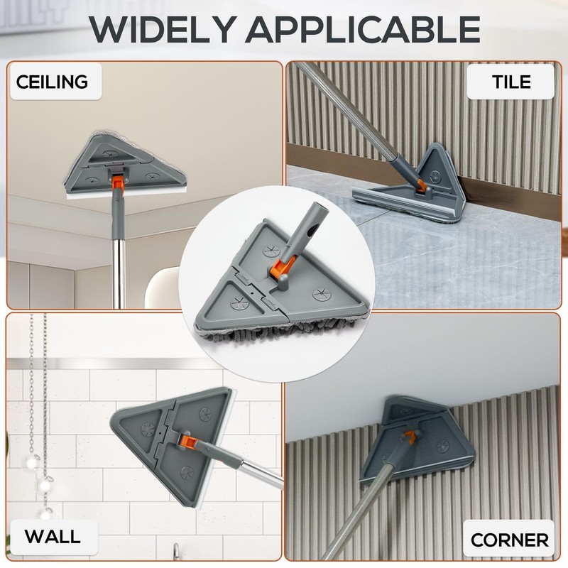 Feeloco Base Board Cleaner Tool,Wall Cleaning Mop with 360° Rotation,
