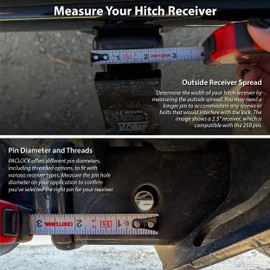 PACLOCK's UCS-80S Trailer Hitch Lock Body Without Pin, Keyed Different, 304 Stainless Steel
