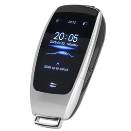 Universal TK900 LCD Smart Key Remote Keyless Entry for Start Stop Engine Button (Silver)